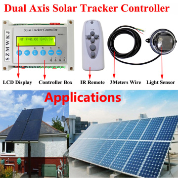 Complete Solar Tracking Electronic LCD Controller-Dual Axis Solar Tracker Linear Actuator Controller for PV Solar Panel System