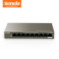 Tenda TEF1109P-8-63W 9 Port Desktop 10/100Mbps 802.3af/at PoE Fast Ethernet Network Switch, 58W, 250M, 6KV Lightning Protection