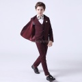 Flower Boys Wedding Suit Children Formal Tuxedo Blazer Vest pants Tie 4Pcs Clothing Set Kids Performance Party Dress Costume