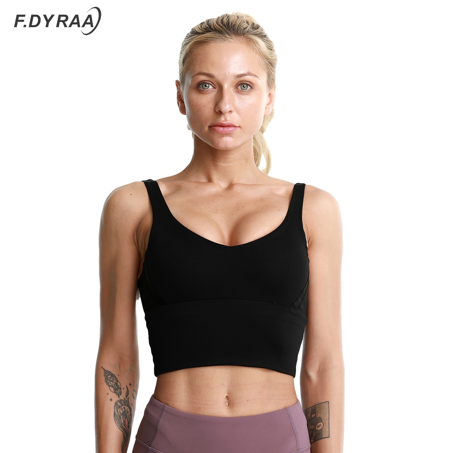 F.DYRAA Yoga Push Up Bra Gym Fitness Women For Fitness Top Sports Bra Crop Top Women Bra Cup For A-D Running Sport Bra Women