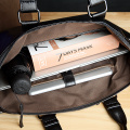 BOLO Business Briefcase Leather Men Bag Computer Laptop Handbag Man Shoulder Bag Messenger Bags Men's Travel Bags Black Brown