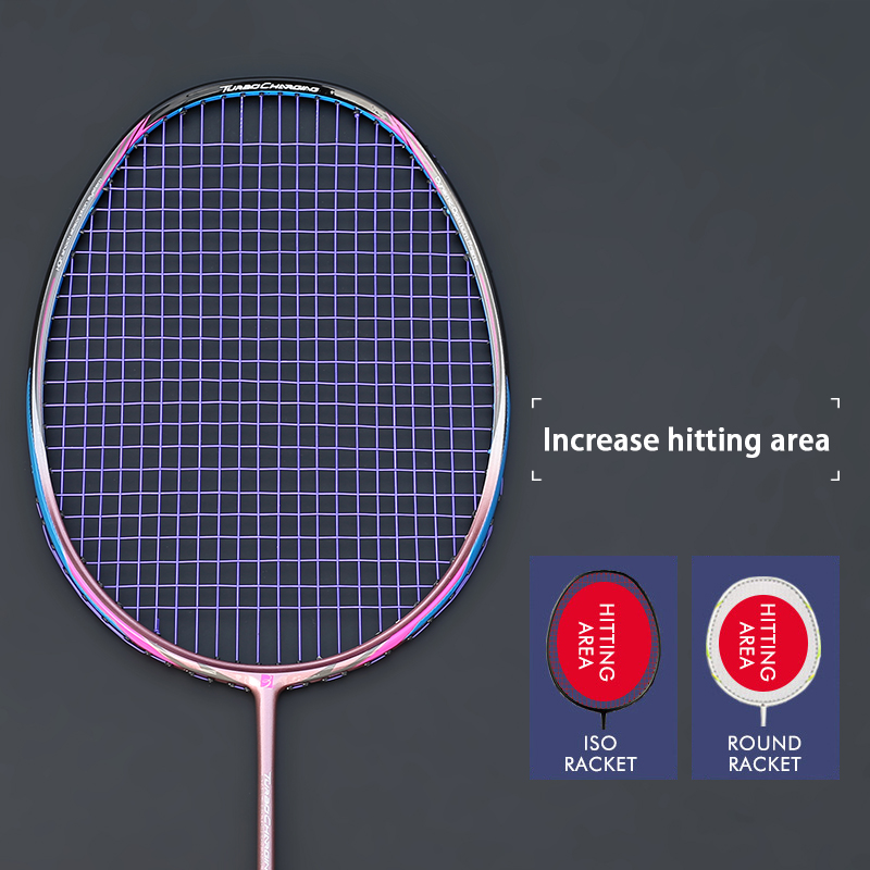8U 65G Professional Carbon Fiber Badminton Racket Raquette Super Light Weight Multicolor Rackets 22-35lbs Sports Force Padel