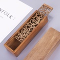 Retro Wooden Stationery Case Hollow Out Boxes Desktop Pencil Storage Organizer Dropship