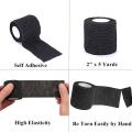 48/24/12/6 Black Tattoo Grip Bandage Cover Wraps Tapes Nonwoven Waterproof Self Adhesive Finger Protection Tattoo Accessories