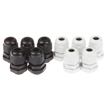 5pcs PG9 Waterproof Nylon Plastic Cable Gland Connector For 4-8mm Wire Cable