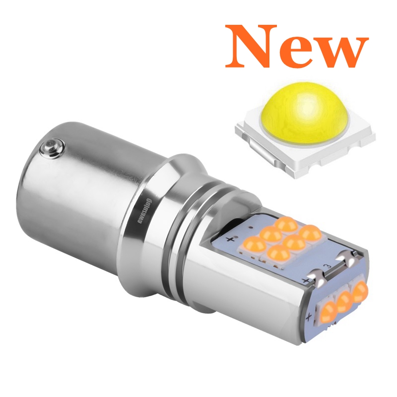 1PCS 1156PY 7507 PY21W BAU15S Super Bright LED Bulb Car Rear Direction Indicator Lamp Auto Front Turn Signal Light Amber Yellow