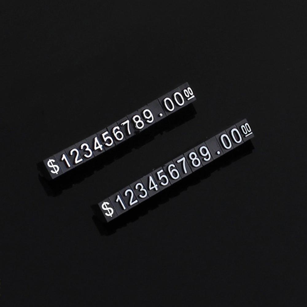 360 Plastic Cubes Price Display Tags Adjustable Number Stand Frame Label Shop