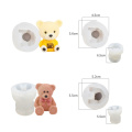 Ice Mould Maker DIY 3D Teddy Bear Silicone Fondant Mold Cake Soap Chocolate Baking Mould Tool Ice Cream Tools Kitchen Gadgets