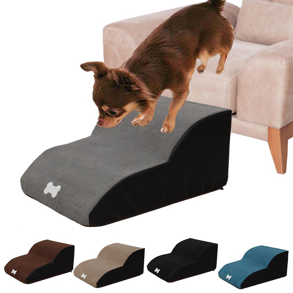 Newest 2 Layers Dog Stairs Ladder Pet Puppy Lamp Stairs Pets Dog Cats Training Step Dog Ramp Sofa Bed Ladder For Dogs Cats