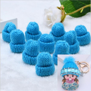 10Pcs Mini Handmade Small Knitting Hat for DIY Dolls Phone case Decoration Headwear Garment Toy Child Hand Scrapbooking Arts