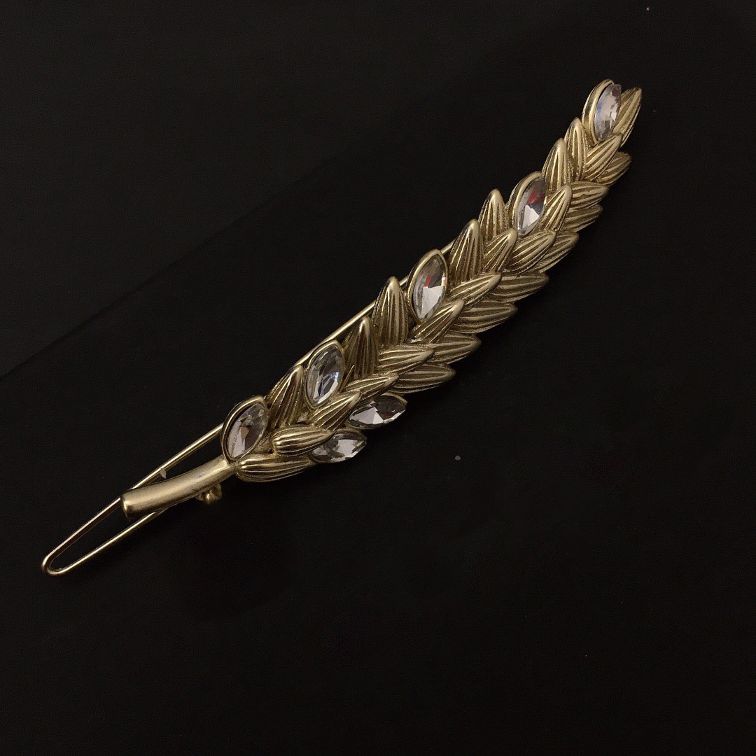 2019 Fashion Jewelry For Women Girls Feather Hairwear Barrettes Beautiful Girls Hairwear Jewelry Gold Color Feather Hair Jewelry