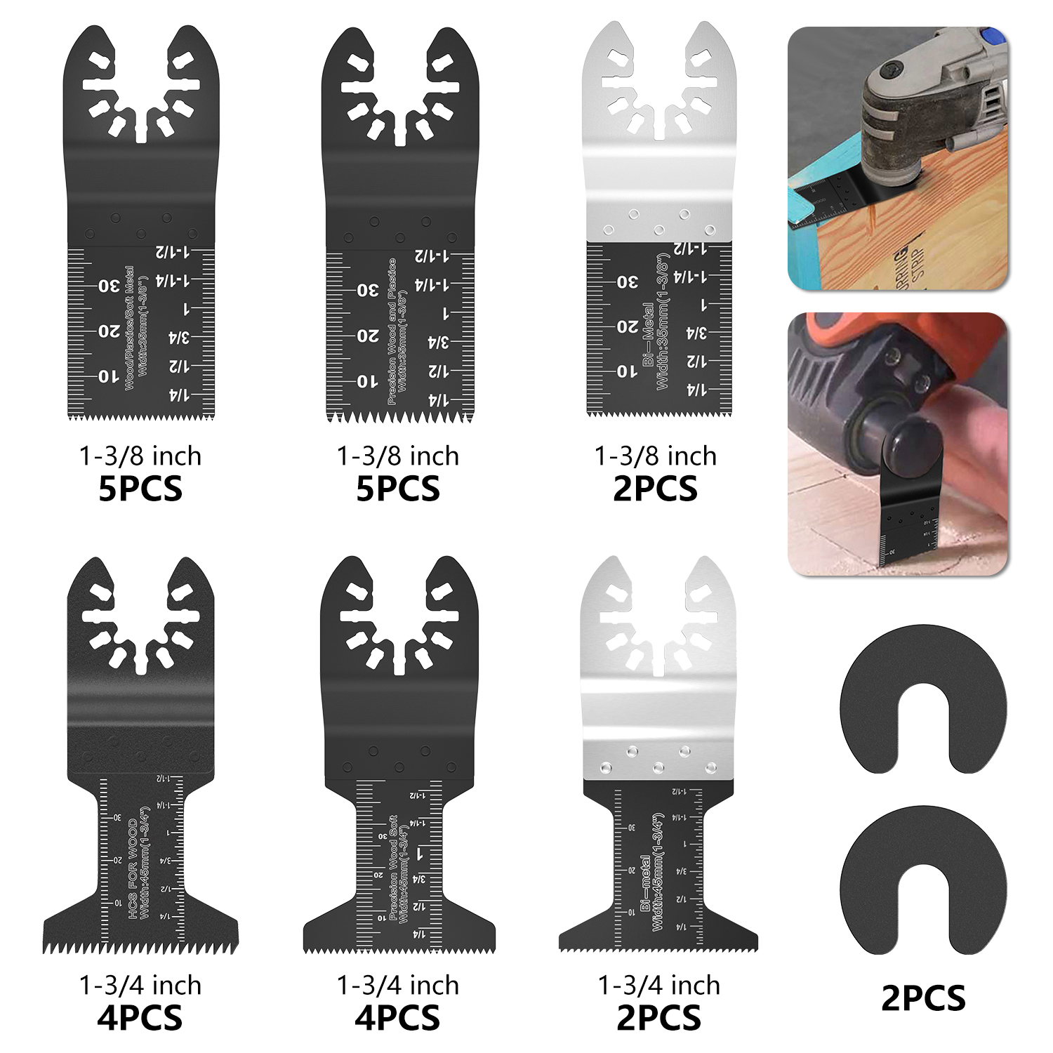 24pcs Professional Wood Cut Universal Oscillating Multi Tool Saw Blade for Renovator Power Tool Fein Bosch Makita Milwaukee