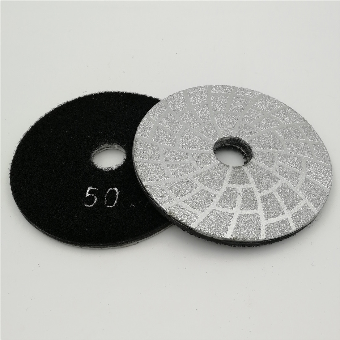 DIATOOL 4" 2pcs Vacuum Brazed Diamond Grinding Disc Diameter 100mm Dry or Wet Grinding Shaping Beveling profiling edges
