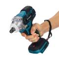 18V Cordless Electric Impact Wrench Motor 1/2" Square Brushless Rechargeable Wrench LED Light For Makita Battery