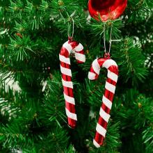 2020 6 Pcs Christmas Candy Cane Ornaments Festival Party Xmas Tree Hanging Decoration Christmas Decoration Supplies