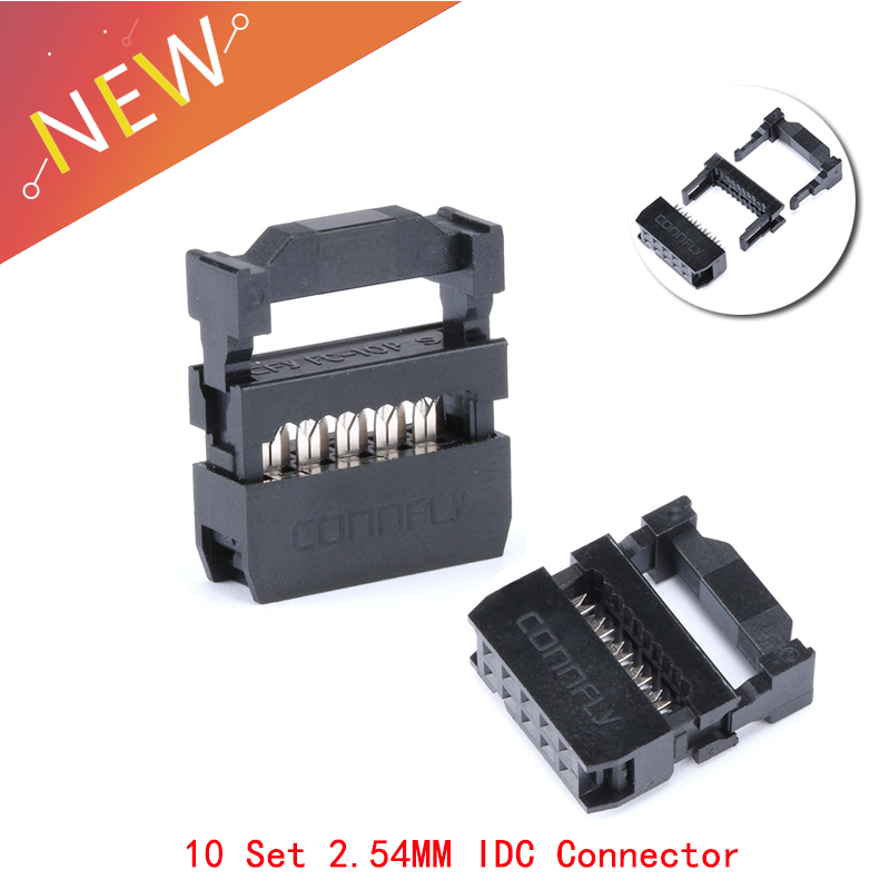 10set FC-6P FC-8P FC-10P FC-14P FC-16P To FC-40P IDC Socket 2x5 Pin Dual Row Pitch 2.54mm IDC Connector 10-pin cable socket