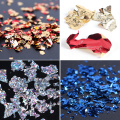 1 Case Chrome Nail Glitter Laser Metal Dipping Powder Flakes Irregular Gold Silver Sequins Pigment Nail Art Decoration BE950
