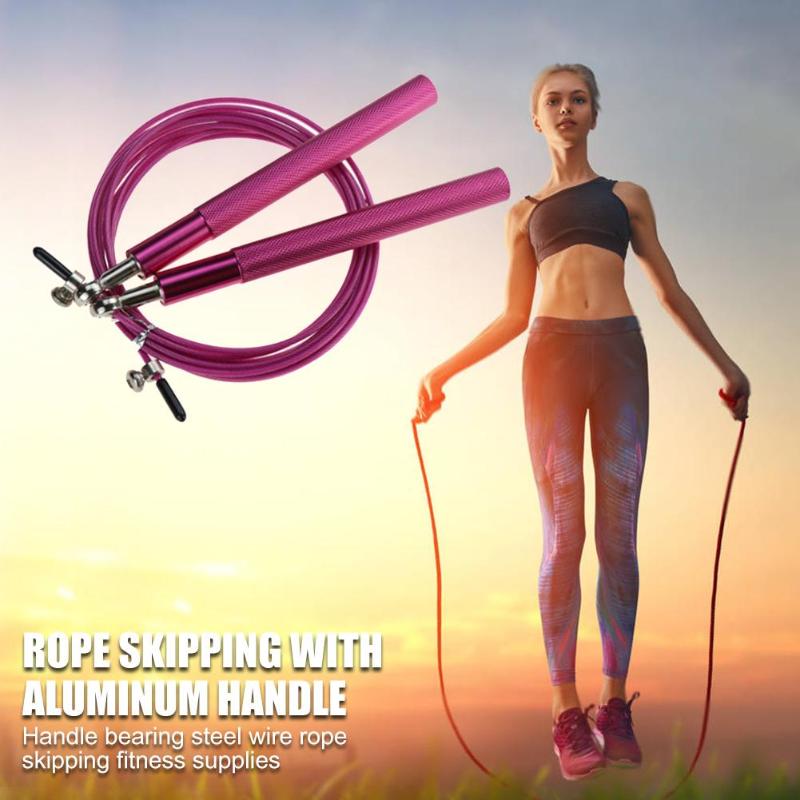 Aluminum Speed Jump Rope Professional Skipping Rope For MMA Boxing Fitness Skip Workout Training With Carrying Bag Spare Cable