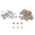 100sets Metal 4/5/6/8mm Round Inner Hole Shoes Garment Clothes Eyelets Appare Eyelet with Washer Leather Craft Repair Grommet