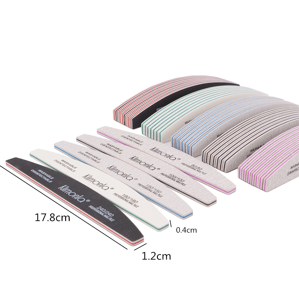 50Pcs/Lot Sanding Colorful Nial File Mix Grit Sandpaper Block Buffing Grinding UV Gel Polishing Manicure Nail Salon Accessories
