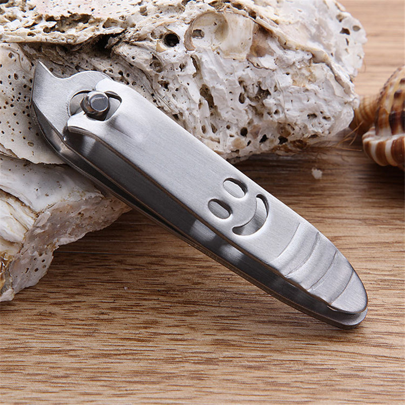 2 Styles Professional Nail Clippers 6cm Silver Stainless Steel Bevel Cut Smile Manicure Ingrown Cutter Nail Cuticle Nipper