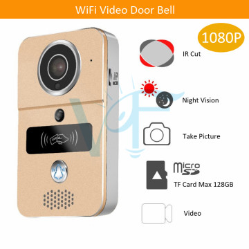 5pcs/lot Free shipping 1080P wireless doorbell camera waterproof rainproof cover video doorphone wifi audio door bell VF-DB04