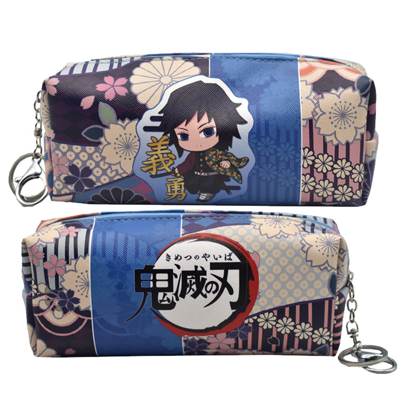 1pcs Anime Demon Slayer: Kimetsu no Yaiba Pencil Bag Zipper Canvas Students Pencil Bag Wallet Storage Bag Students Stationery