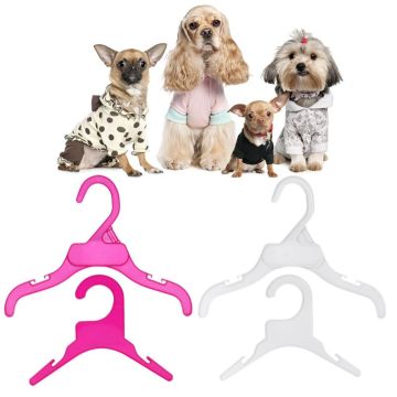 10Pcs Plastic Tough Pet Dog Puppy Cat Clothes Clothing Rack Hanger Dog Product Accessories Dog Cloth Hangers S/L Size