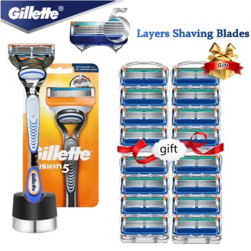 Gillette Fusion 5 Shaver Razors Blade for Men Machine For Shaving Razor Blades Cassettes With Replacebale Blades with Base