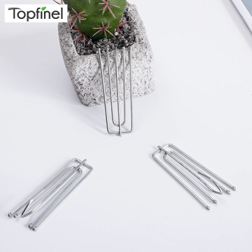 Topfinel Stainless steel Curtain Hooks High Quality Fasteners for Curtains Metal Curtain Accessories for Poles, Tracks and Rail