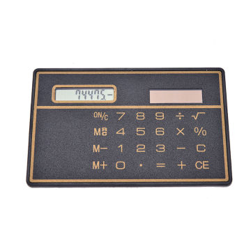 Mini Slim Credit Card Solar Power Pocket Calculator Counter Calculating Machine