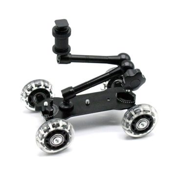 Mobile Rolling Sliding Dolly Stabilizer Skater Slider 11 Inch Articulating Magic Arm Camera Rail Stand Photography Car