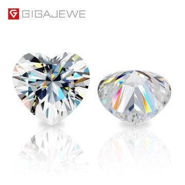 GIGAJEWE D Colour Excellent Heart Cut Moissanite Loose Diamond Pass Tester Gems Stone For Jewelry making