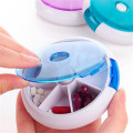 Round Mini Pill Box 7 Day Weekly Holder Tablet Storage Case Container Travel Cases HIGH QUALITY