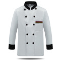 Chef Uniform Costume Breathable Food Service Top Custom Logo Printing Short full Sleeve Restaurant Kitchen Man Shirt Clothing