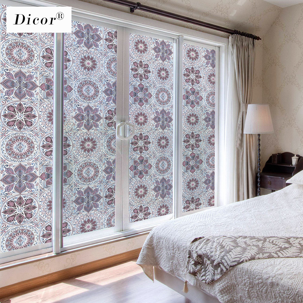 2020 Modern Design Window Privacy Film Cling Frosted Opaque Stained Glass Stickers Home Decoration Window Decals Can Custom Size