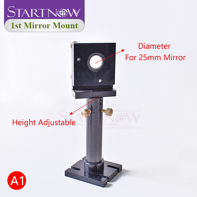 Startnow DIY CO2 Laser Head Set Focusing Lens Laser Mirror Mount Holder Integrative Base For Cutter Machine Metal Hardware Tools