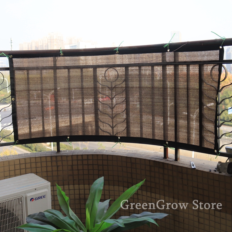 Hi-Quality Coffee Color Anti-UV HDPE Sunshade Net Garden Plant Cover Sun Shade Net Home Balcony Guardrail Safety Privacy Nets