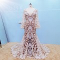 UMK Vestido de Noiva 2020 Vintage Boho Lace Wedding Dress Sexy Backless Long Lantern sleeve Beach Wedding Gowns