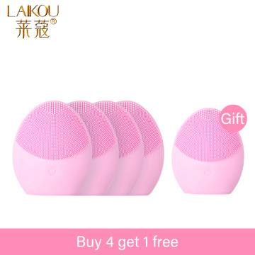 Bye 4 Get 1 Silicone Face Cleansing Brush Electric Face Cleanser Electric Facial Cleanser Cleansing Skin Washing Massage Brush