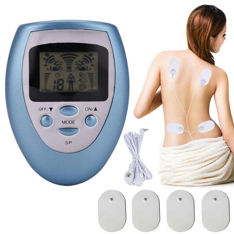 Electric Digital Therapy Machine LCD Screen Massage 4 Machine Muscle Body Massager Physiotherapy Pads Tens Slim Acupuncture H6F4
