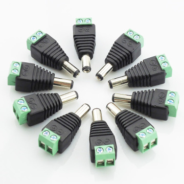 10pcs/lot 2.1x5.5mm bnc connector DC Male Adapter Surveillance System Power Supply for CCTV IP Camera cctv accessories