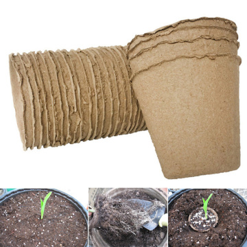 50Pcs vegetable seeds Flowerpot Vegetable Fruit Pots 8*8CM Biodegradable Pulp Tool Nursery Tray Pot Cup Garden Supplies