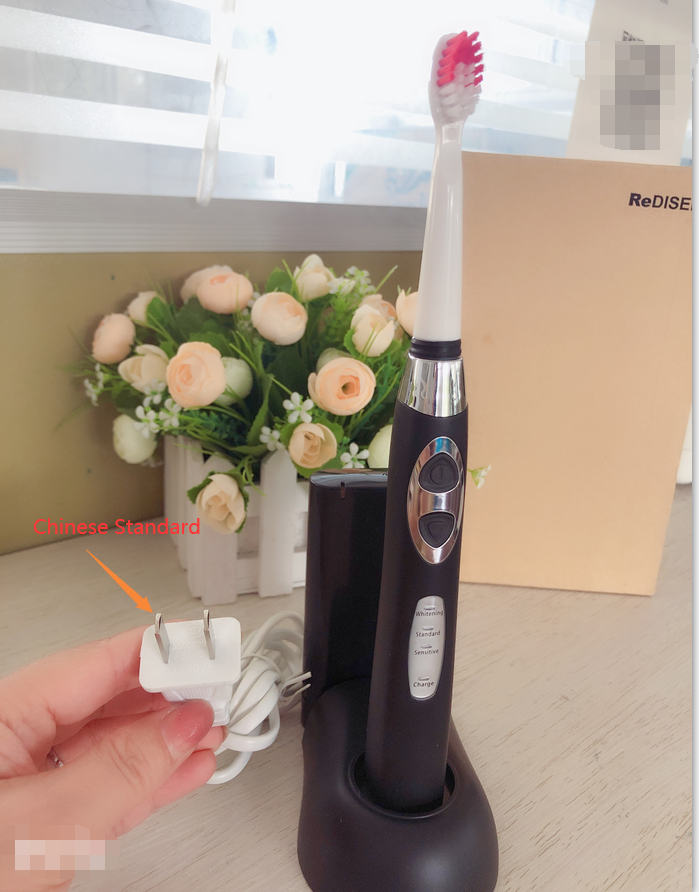 Rechargeable Electric Toothbrush Sonic For Adult Couples with 3 Toothbrush heads SG952