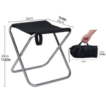 2020 New Outdoor Camping Folding Stool Stainless Steel Fishing Chair Portable Travel Beach Chair Mazza Train Folding Stool 1PC