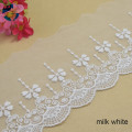 10.5cm width white lace cotton embroidery lace french lace ribbon fabric guipure diy trims warp knitting sewing Accessories#4132