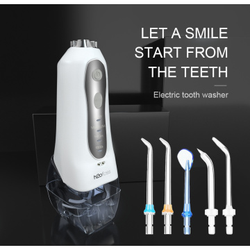 h2ofloss portable oral irrigator usb rechargeable water flosser Dental Water Jet 300ML Water Tank Waterproof Teeth Cleaner