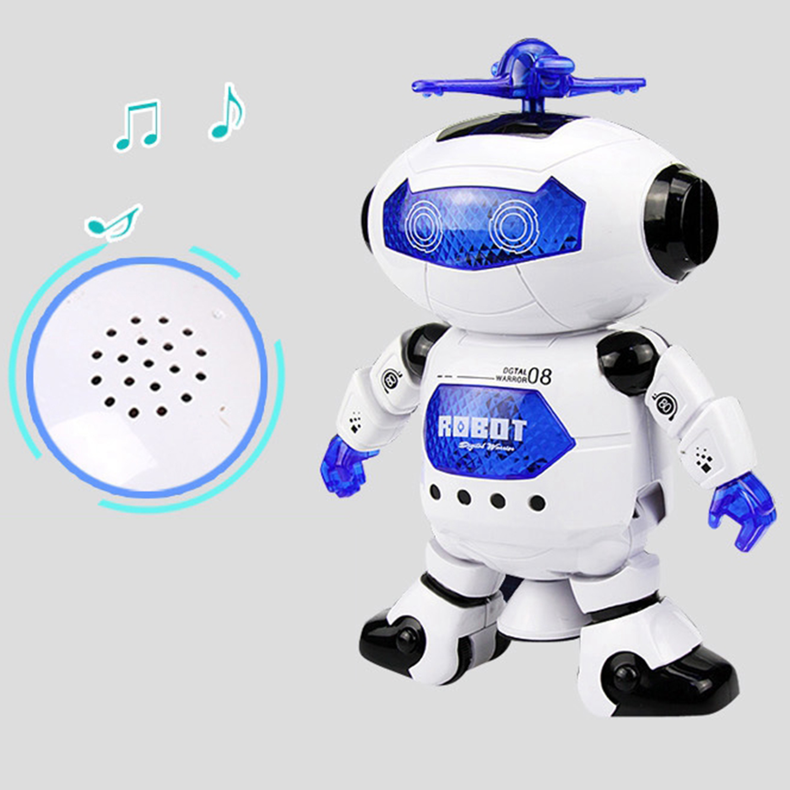 Creative Robot Toy Electronic Walking Dancing Robot Toys with Music Lightening for Kids