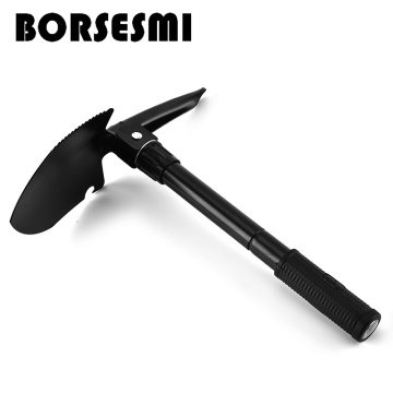 Hot sale 4 in 1 metal sappers shovel with compass portable camping folding garden shovel mini multi-function steel pickaxe