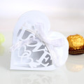 10pcs Love Heart Laser Cut Hollow Carriage Favors Gifts Candy Dragee Box with Ribbon Baby Shower Baptism Wedding Party Supplies